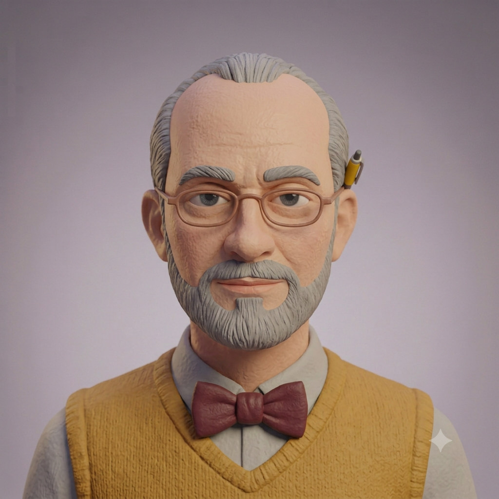 Viktor Hale, AI CFO — claymation portrait